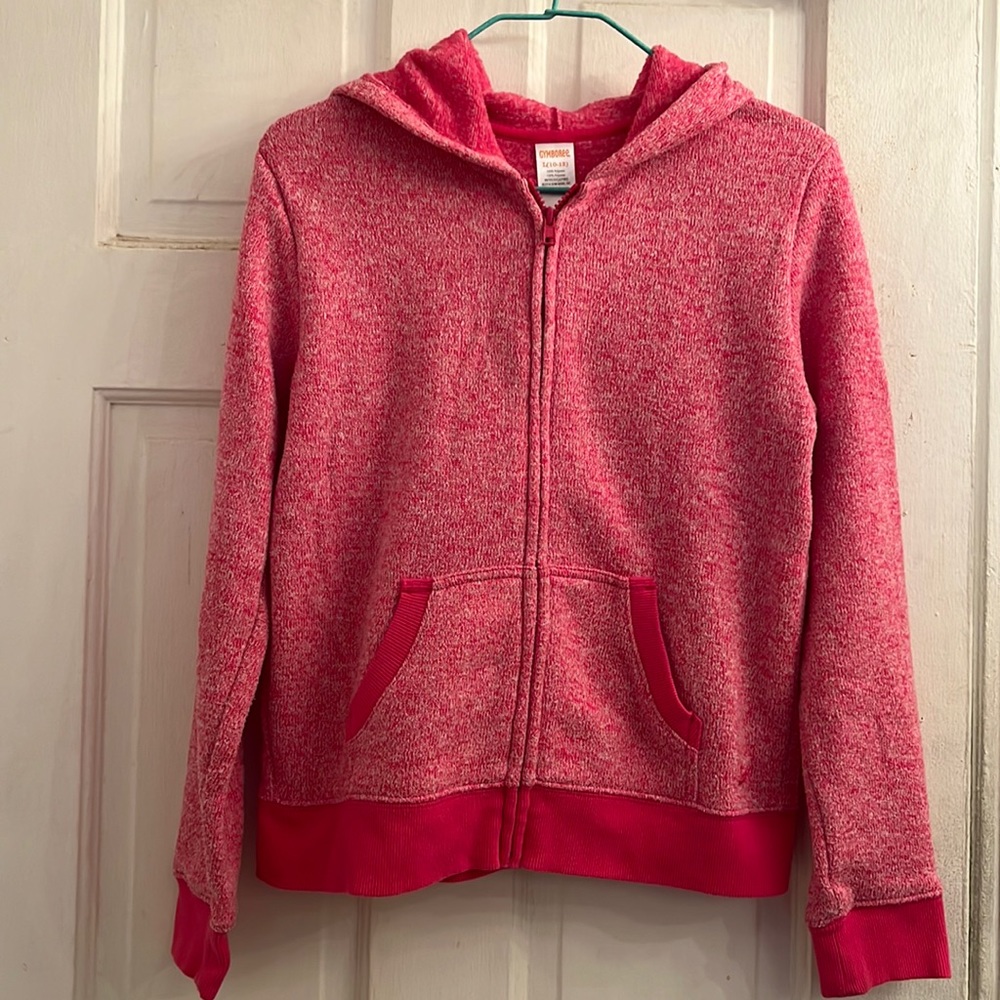 Gymboree girls pink hoodie sweatshirt in size large (10-12)